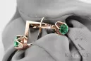 Kolczyki Szmaragd Oryginalny wyrób Vintage 14k z różowego złota Vintage vec005r